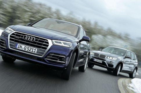 Сравнительный тест драйв Audi Q5 против BMW X3 (2017 модельный год)
