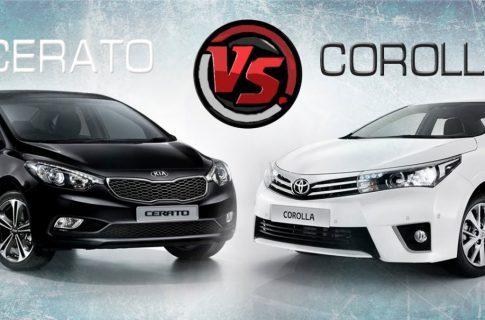 Сравнительный видео тест драйв KIA Cerato против Toyota Corolla (2015)